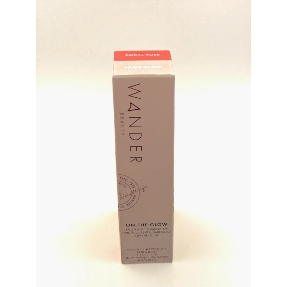 NEW Wander Beauty On-The-Glow Blush‎ and Illuminator Fair Coral Rose Nude Stick